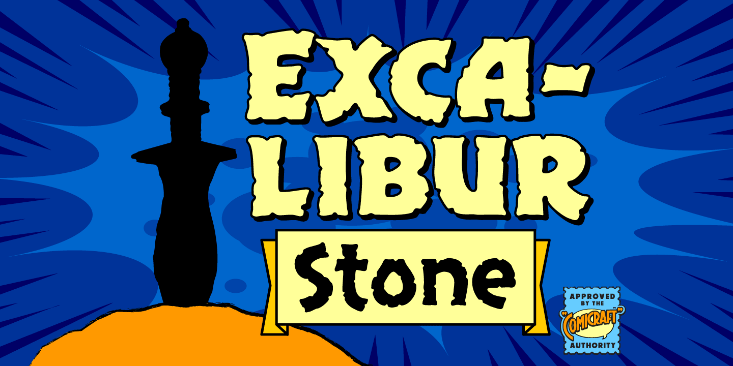 Excalibur Stone Font Poster #1