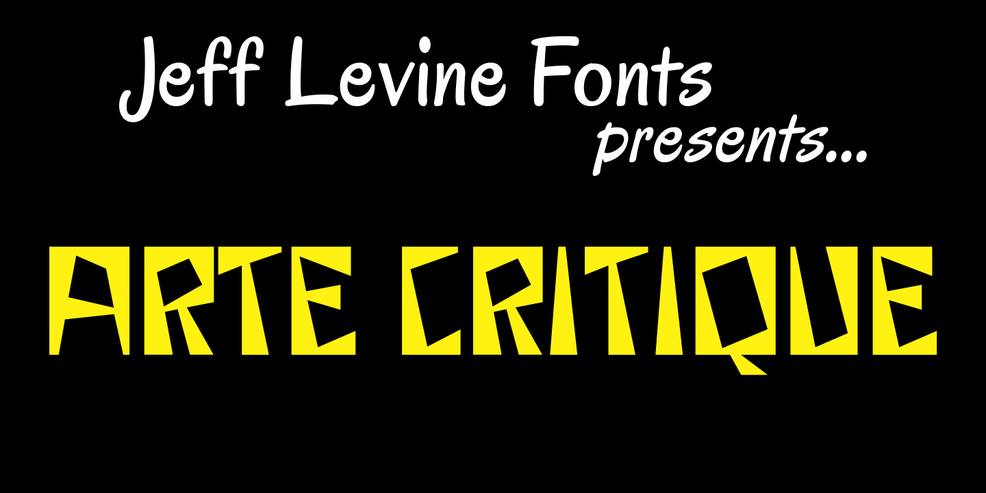 Arte Critique Font Family Poster