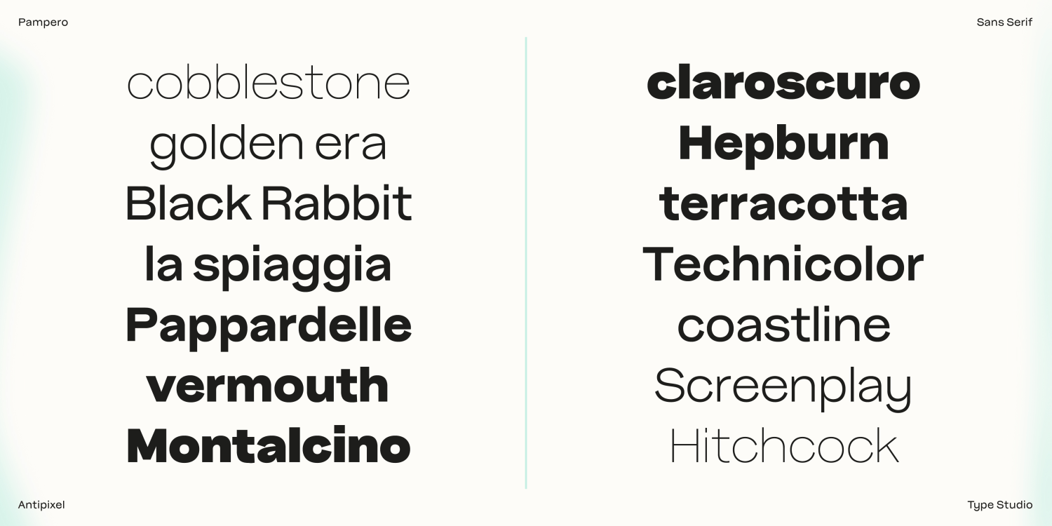 Pampero ExtraLight Font Poster #5