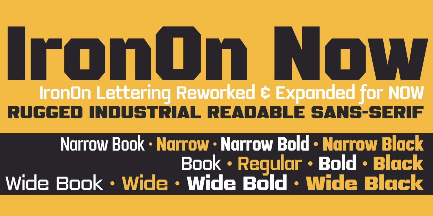 IronOn Now Collection Font Family