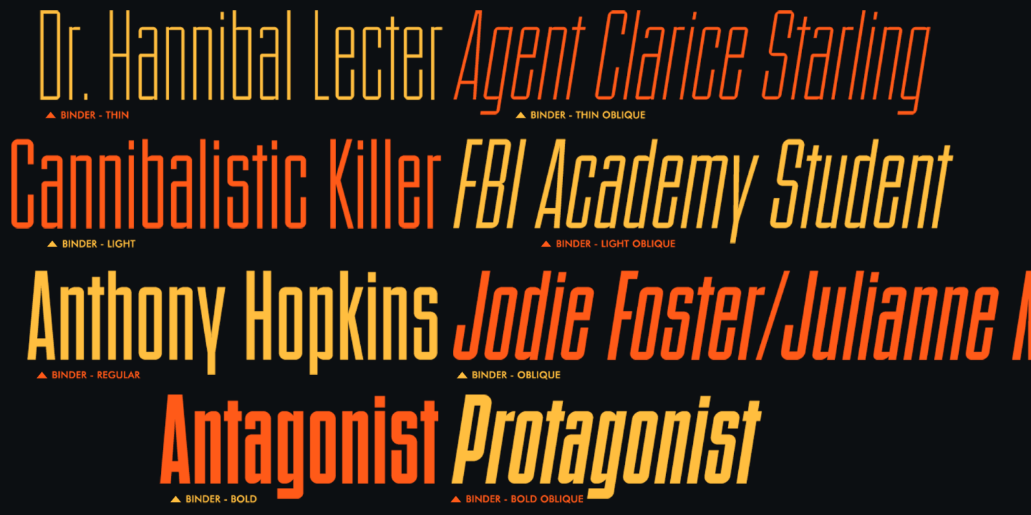 Binder Font Poster #1