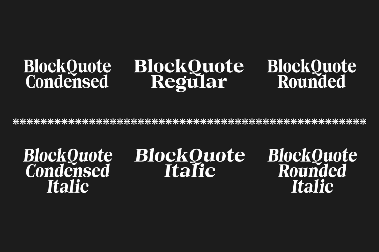 Block Quote Font Family by Dora Typefoundry | Font Bros