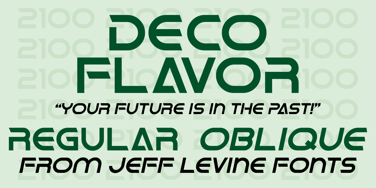 Deco Flavor Font Family Poster