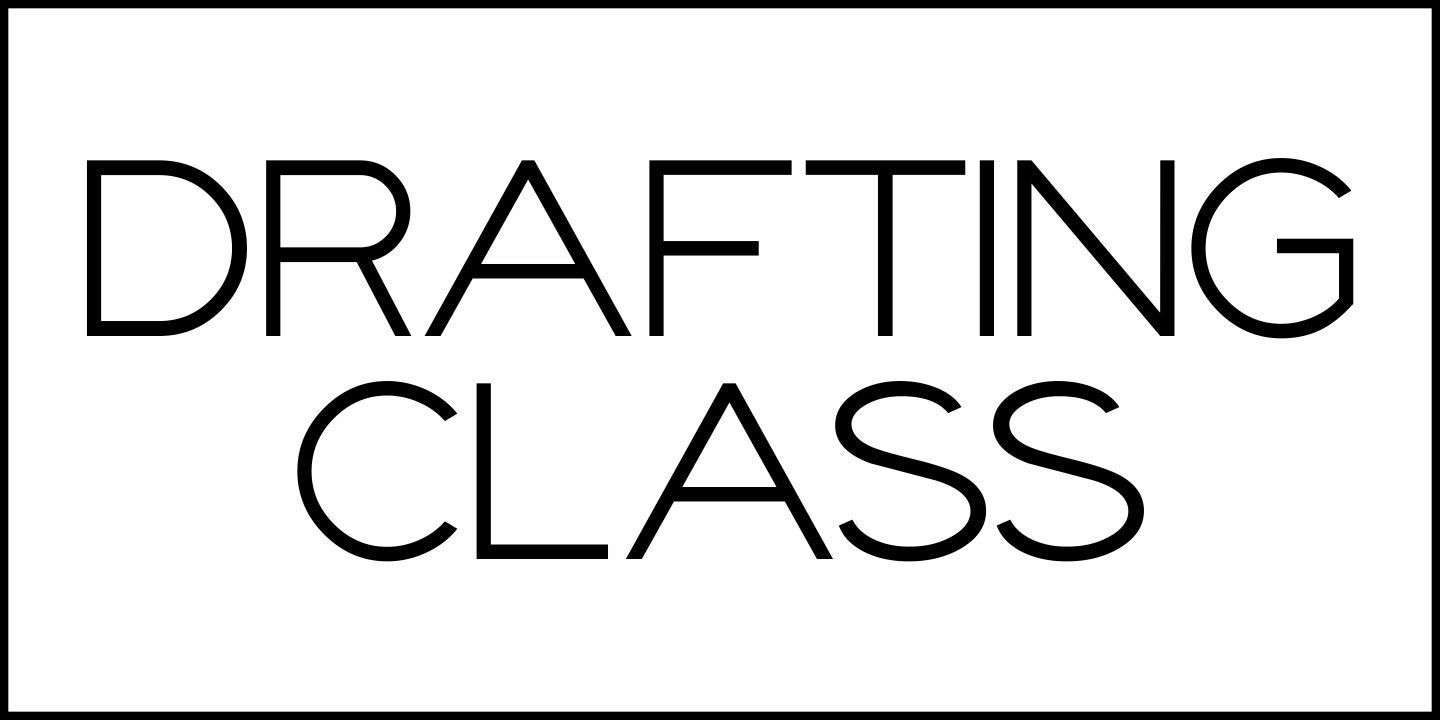 Drafting Class Font Poster #2