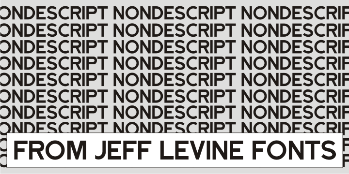 Nondescript Font Family Poster