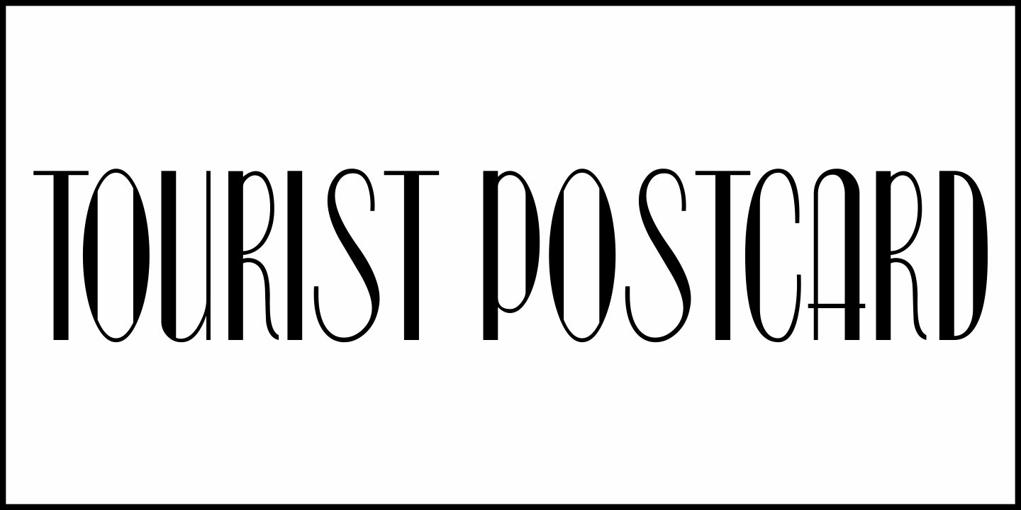 Tourist Postcard Font Poster #2