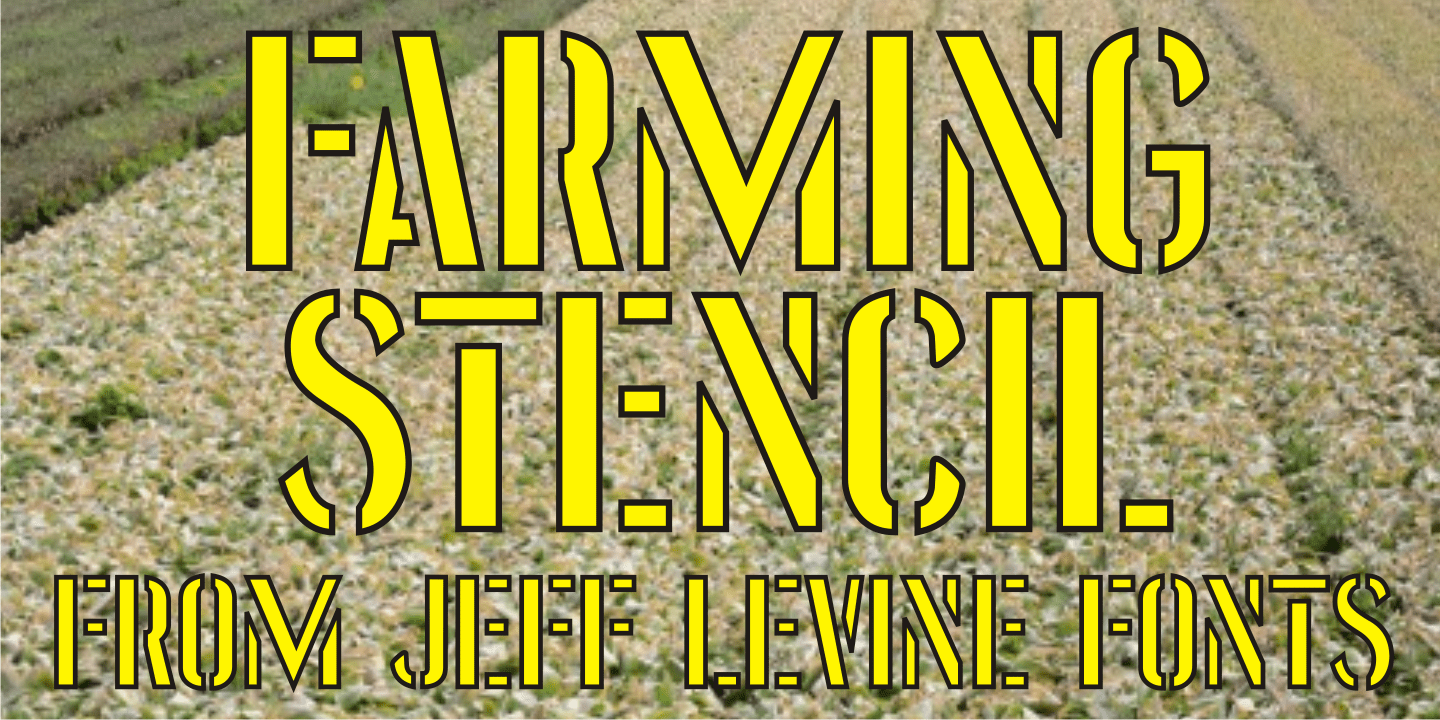 Farming Stencil Font Poster #1