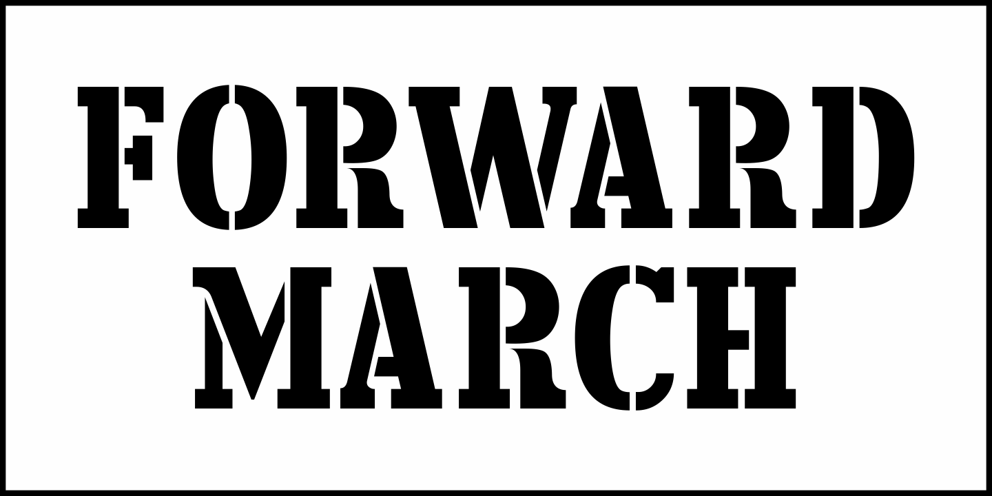 Forward March Font Poster #1