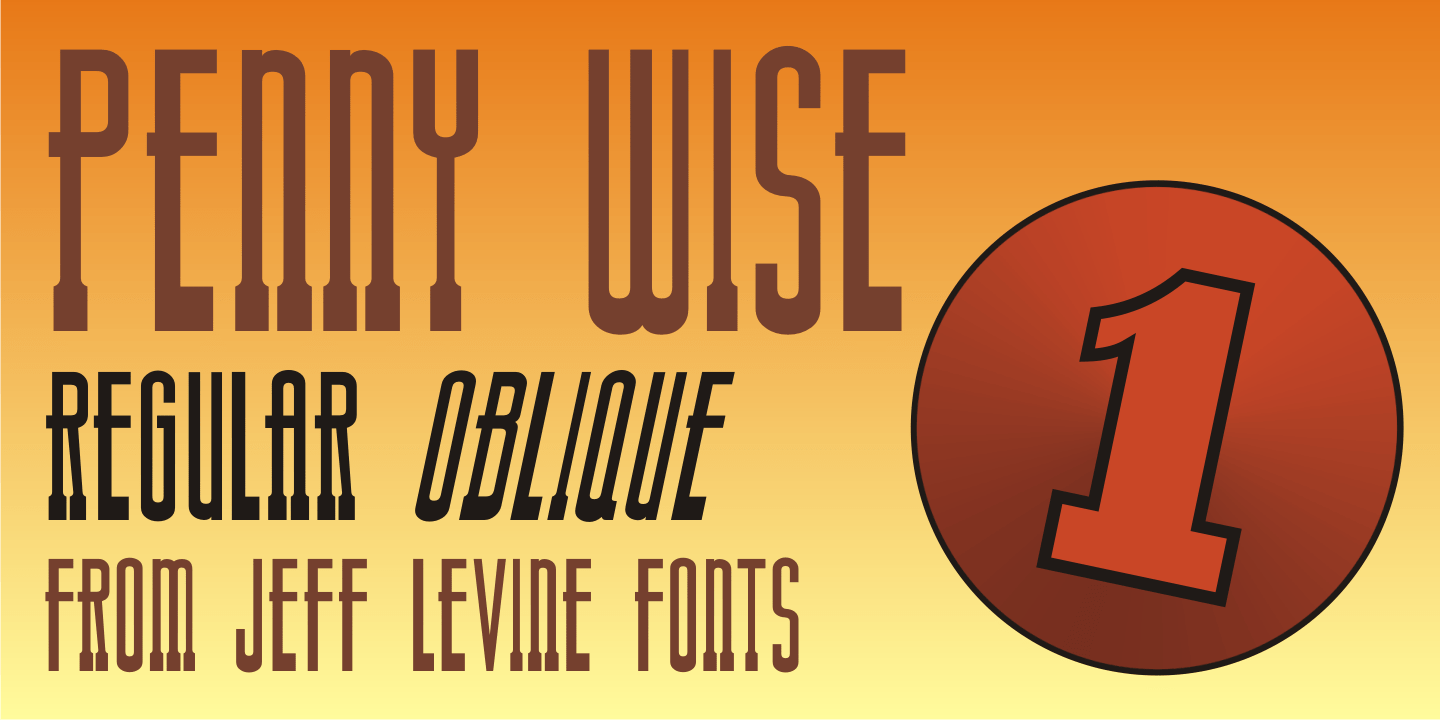 Penny Wise Font Family by Jeff Levine Fonts | Font Bros