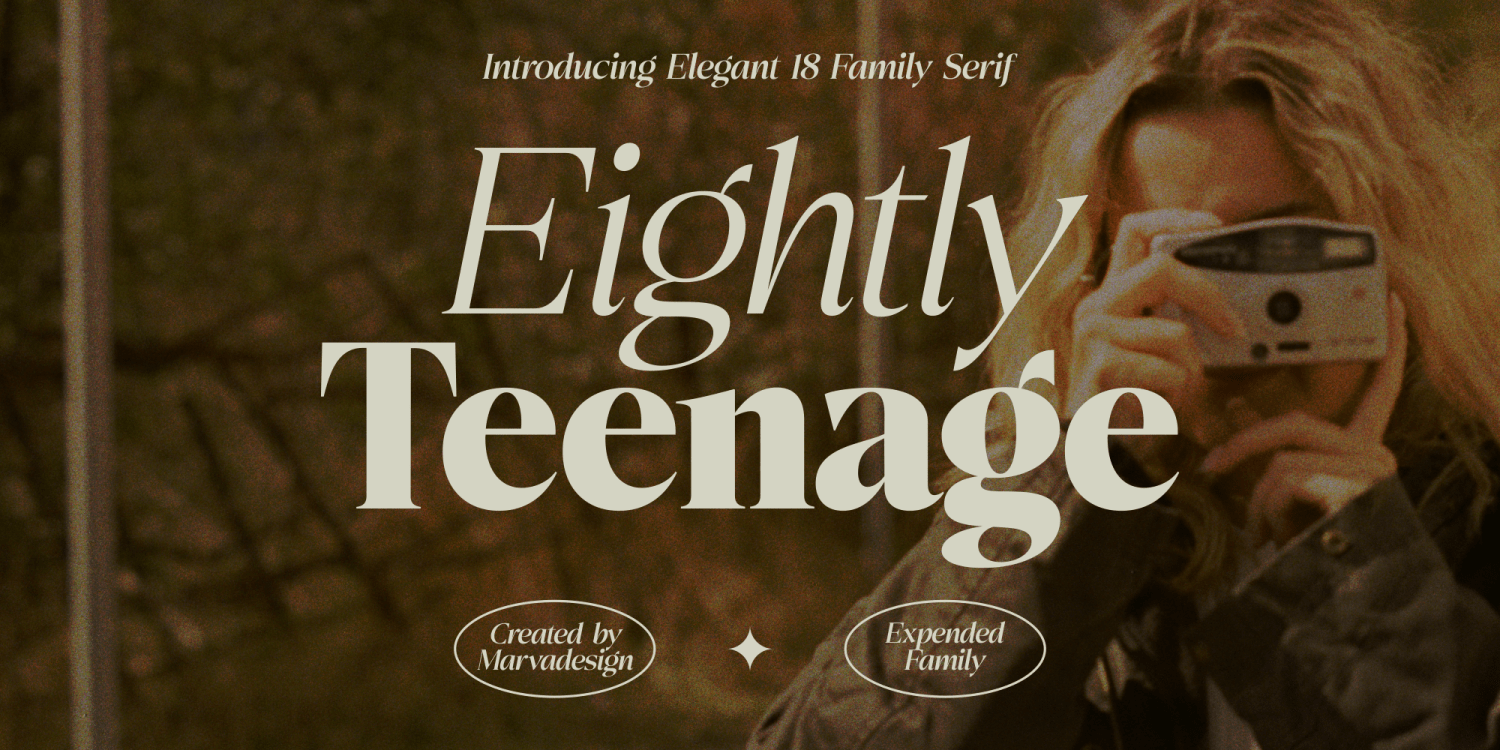 Eightly Teenage Font Poster