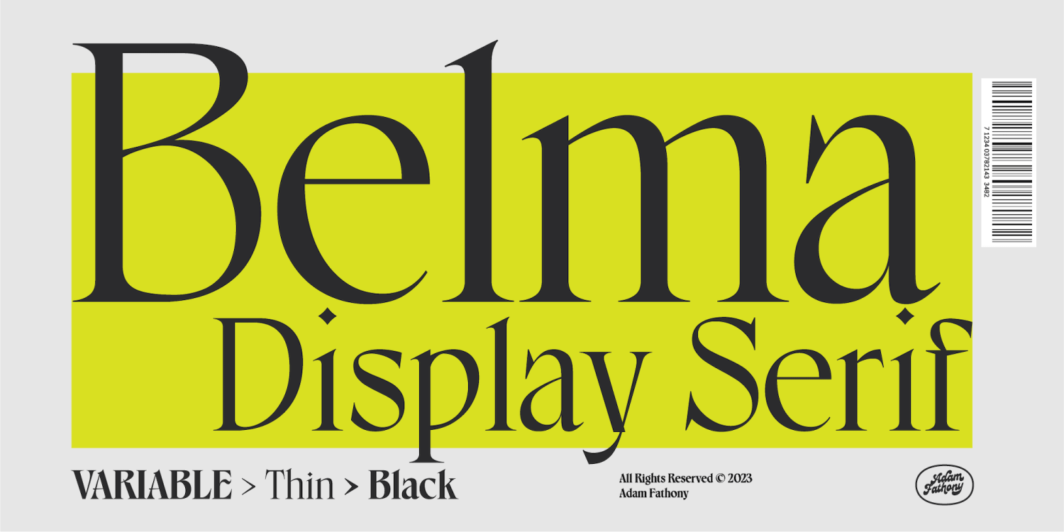 Belma Font Family Poster