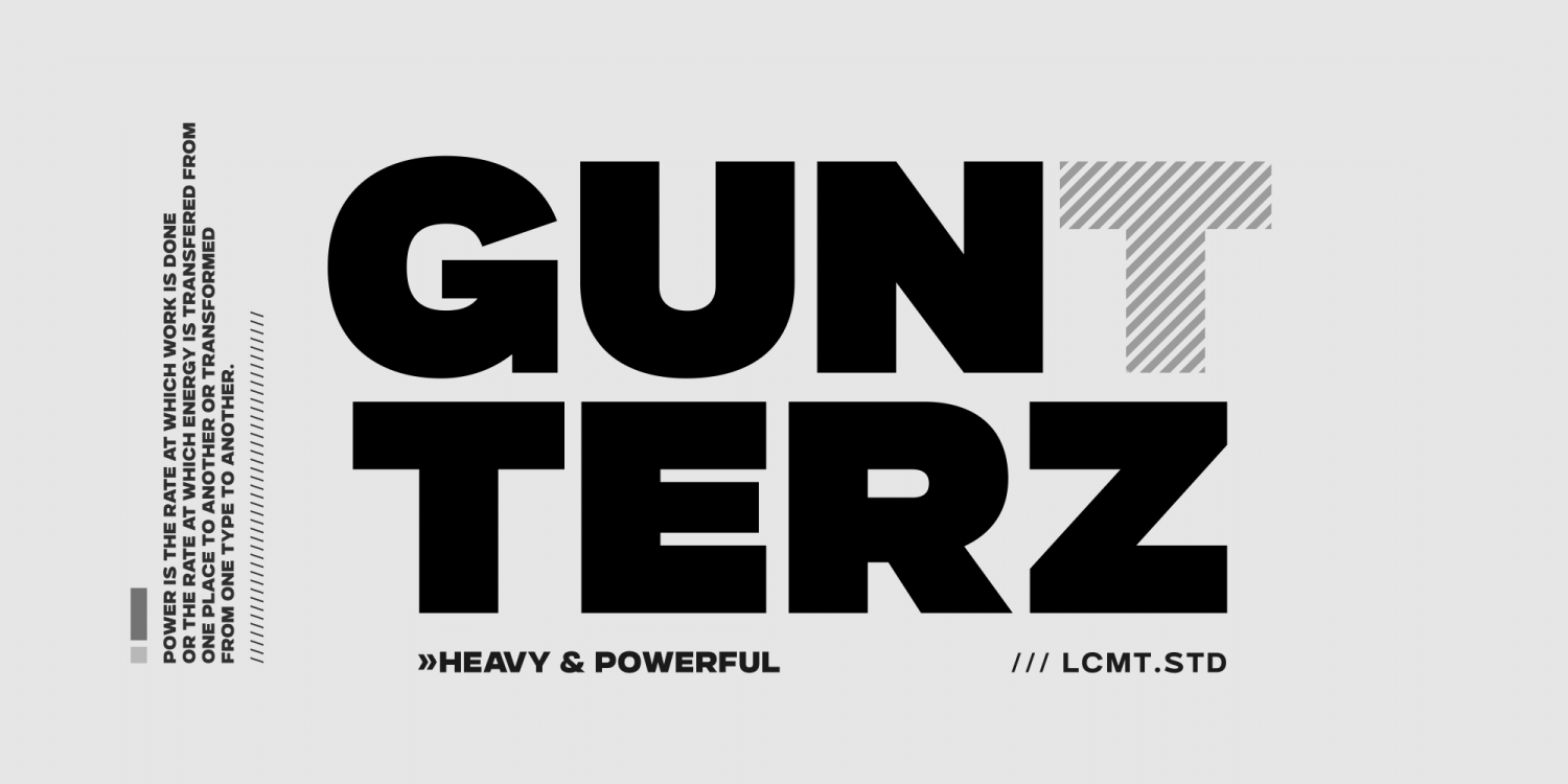 Gunterz Font Poster