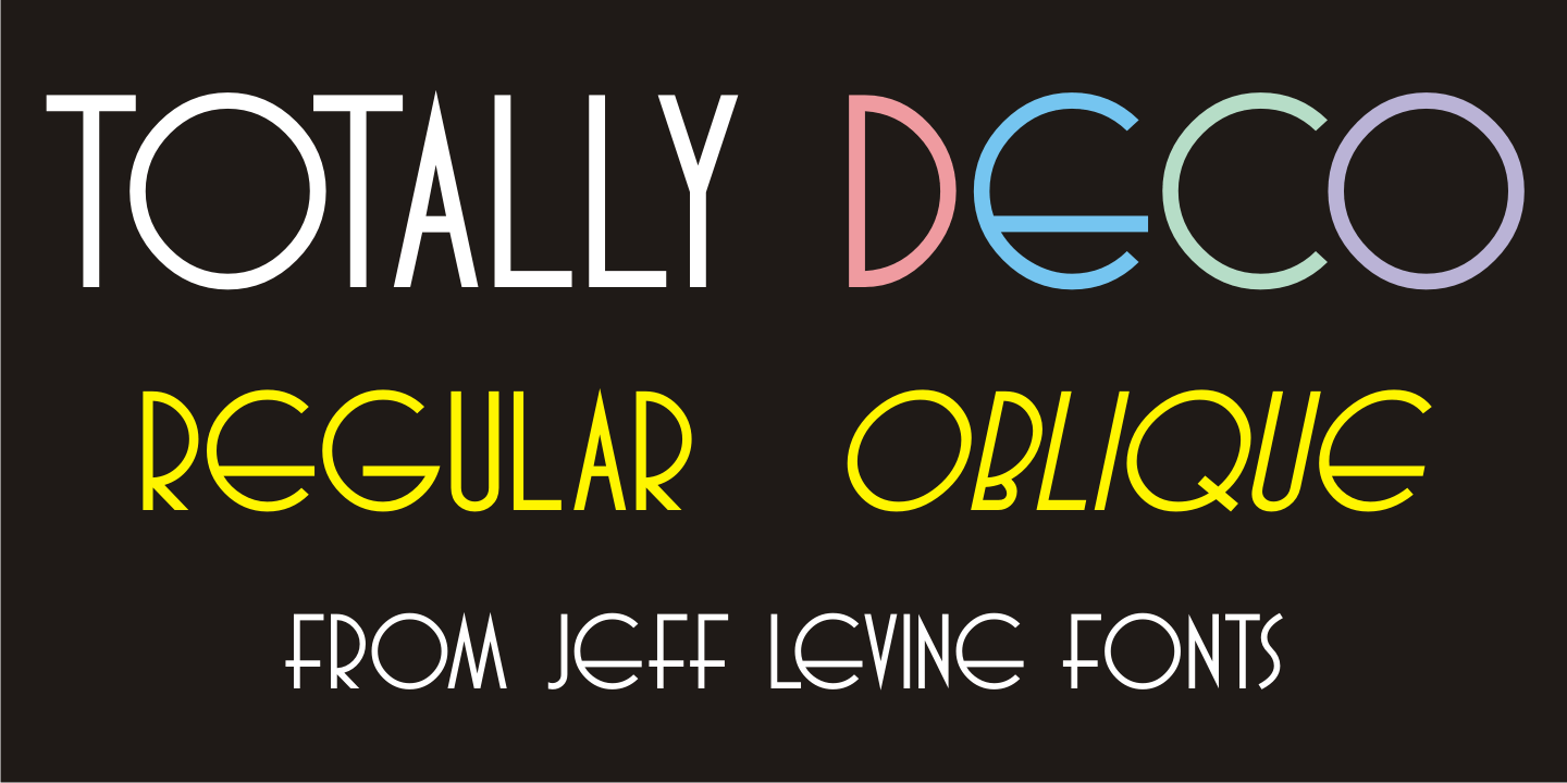 Totally Deco Font Family Poster