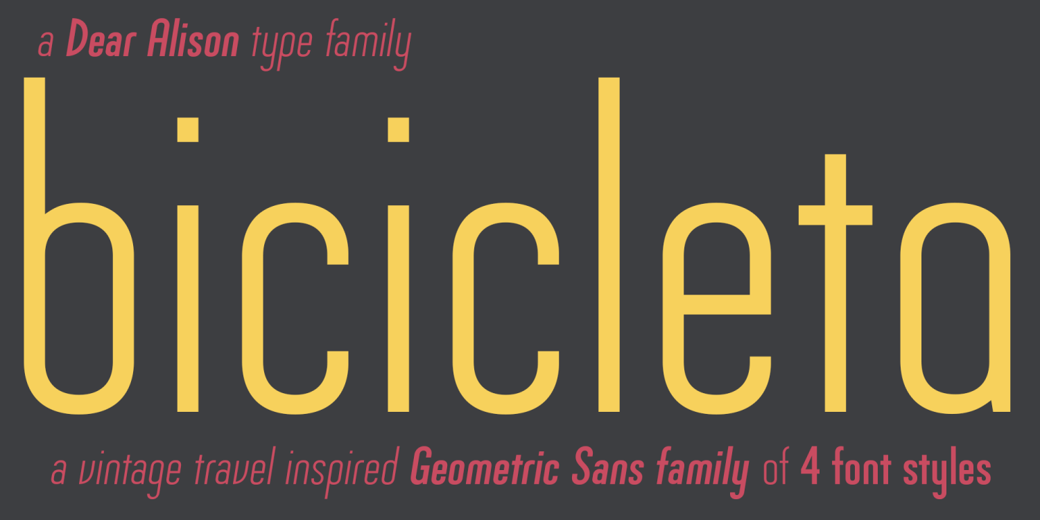 Bicicleta Font Family