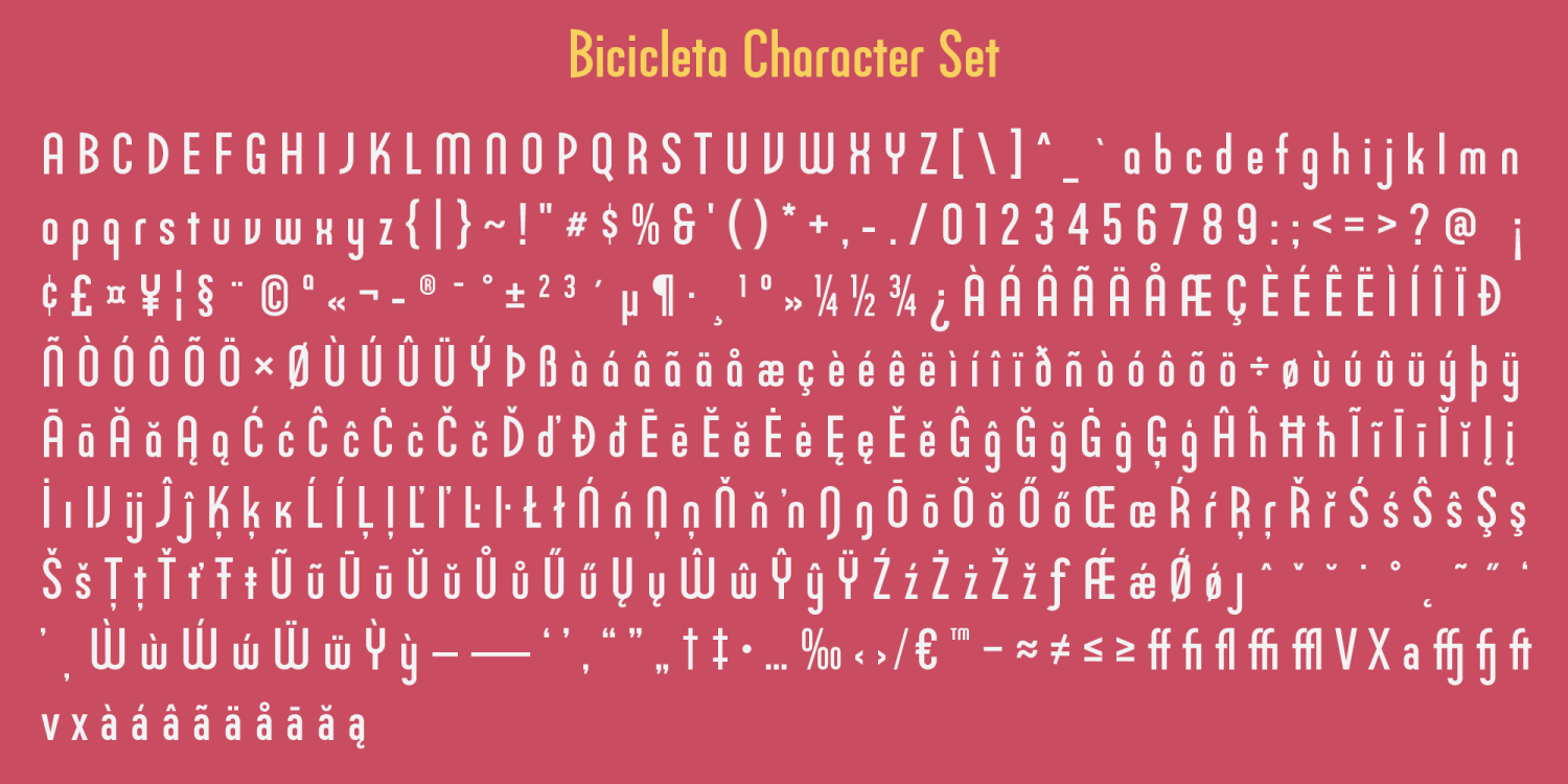 Bicicleta Font Poster #1