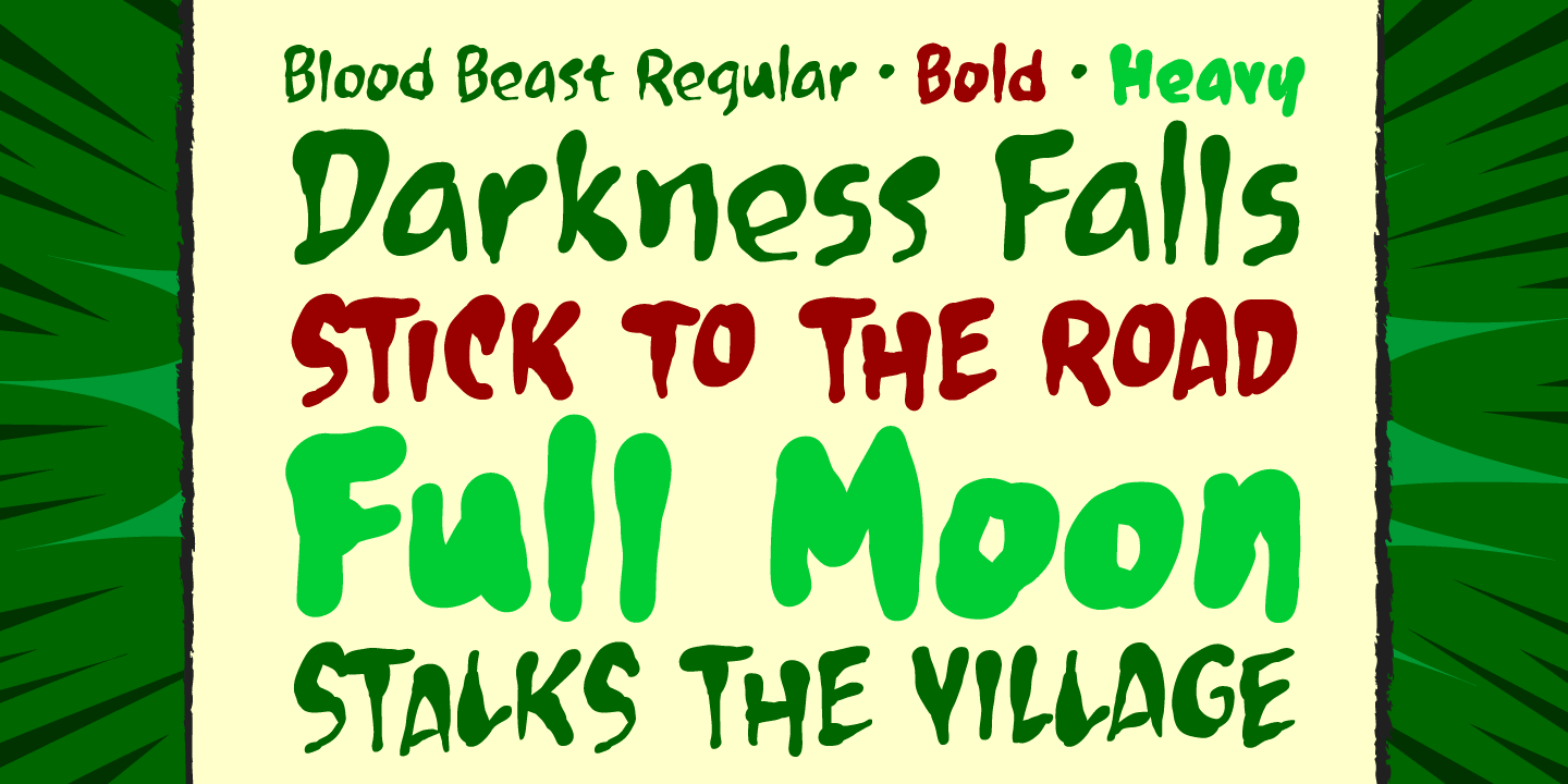 Blood Beast Font Poster #1