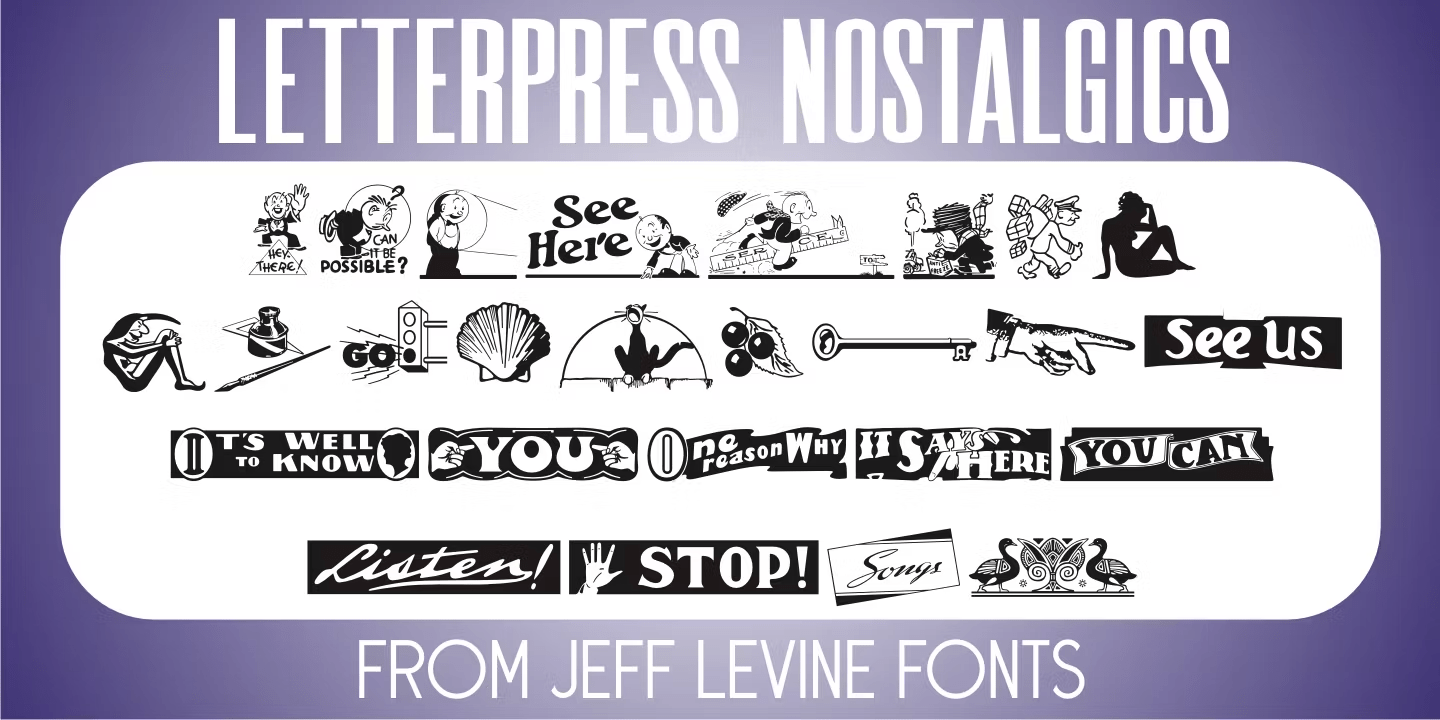 Letterpress Nostalgics Font Poster #1