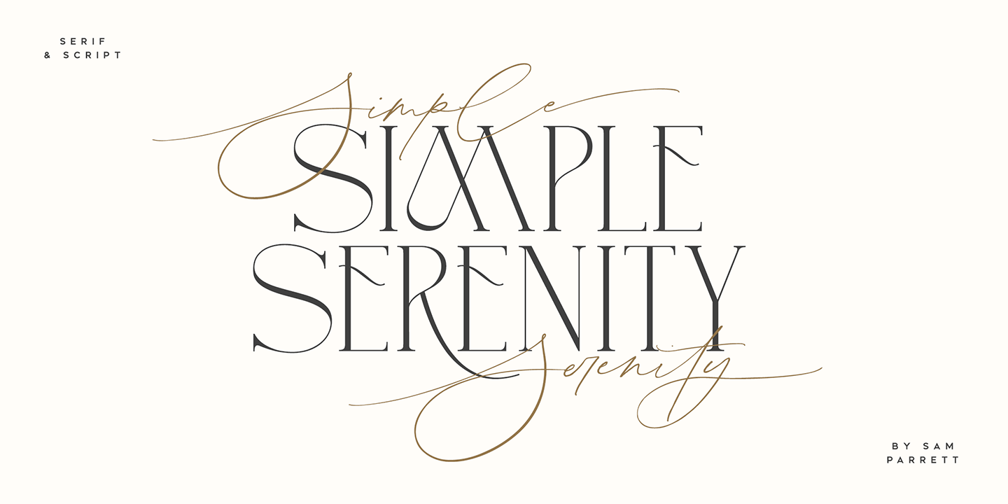 Simple Serenity Font Poster