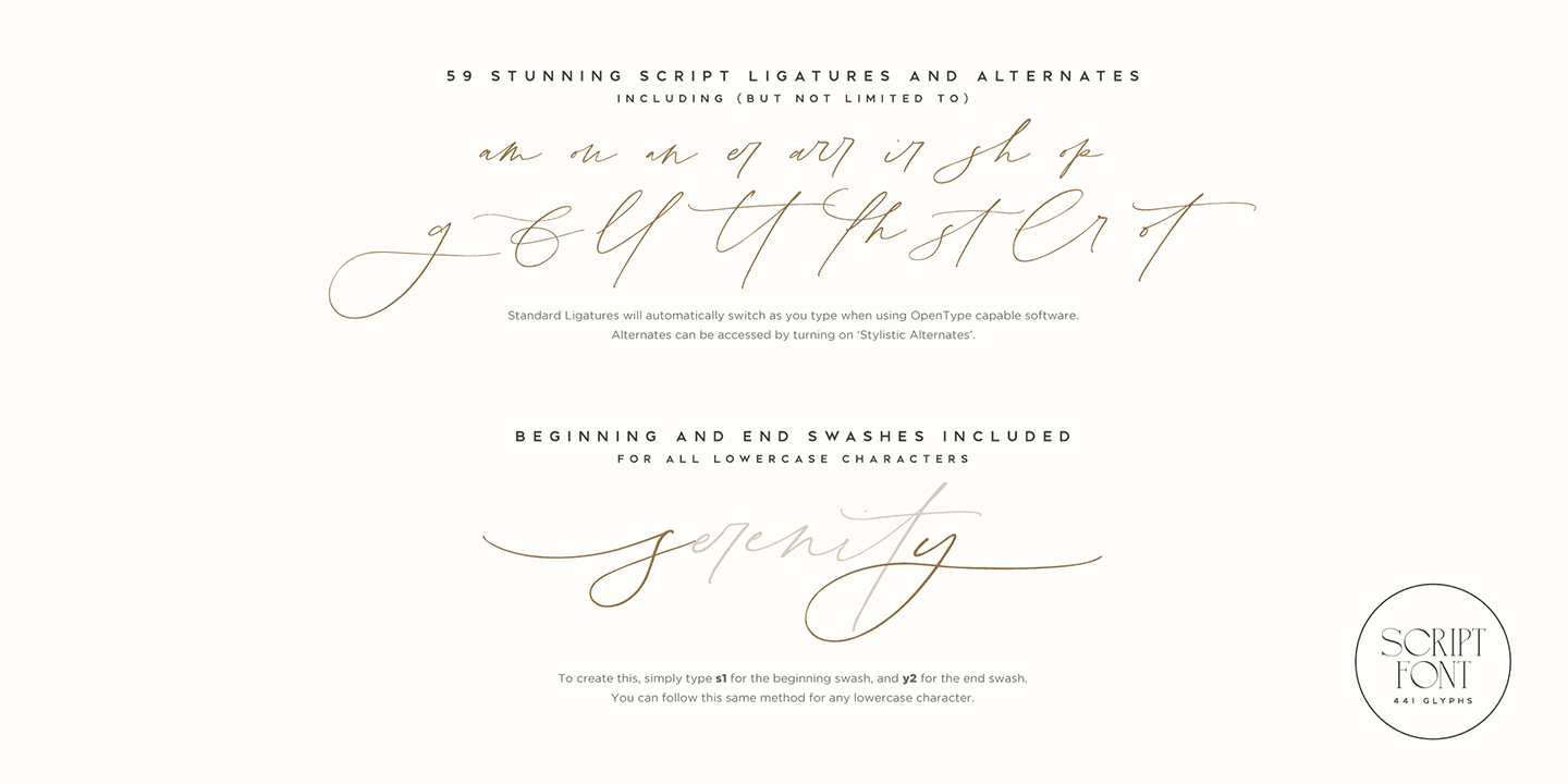 Simple Serenity Font Poster #1