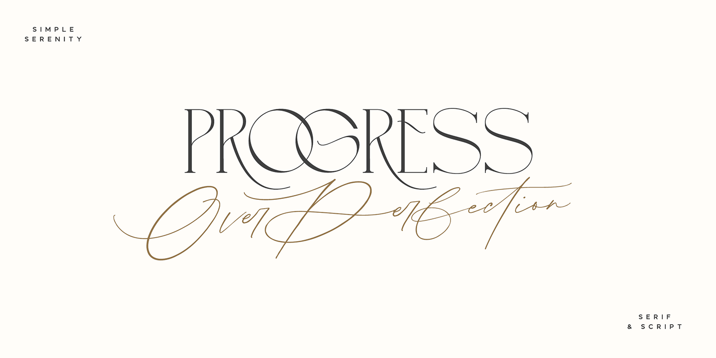 Simple Serenity Font Poster #1