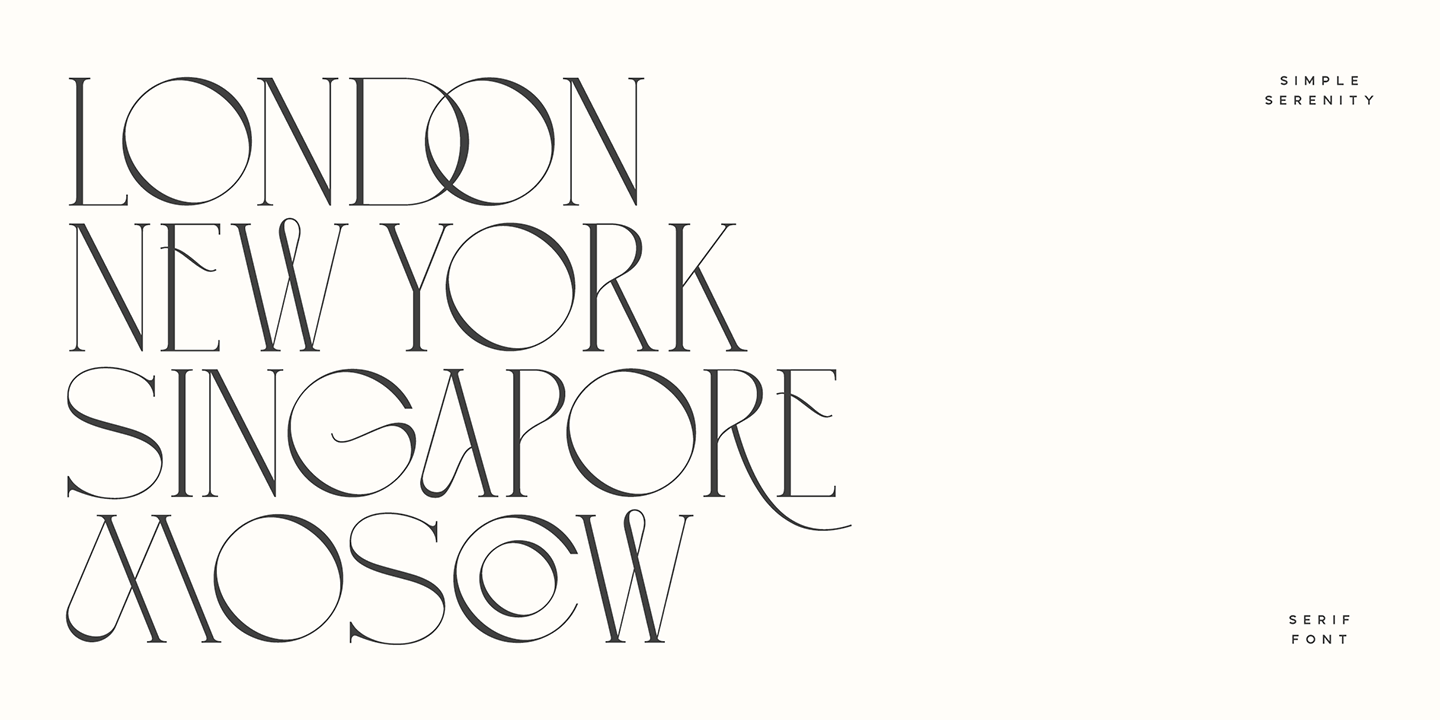 Simple Serenity Font Poster #1