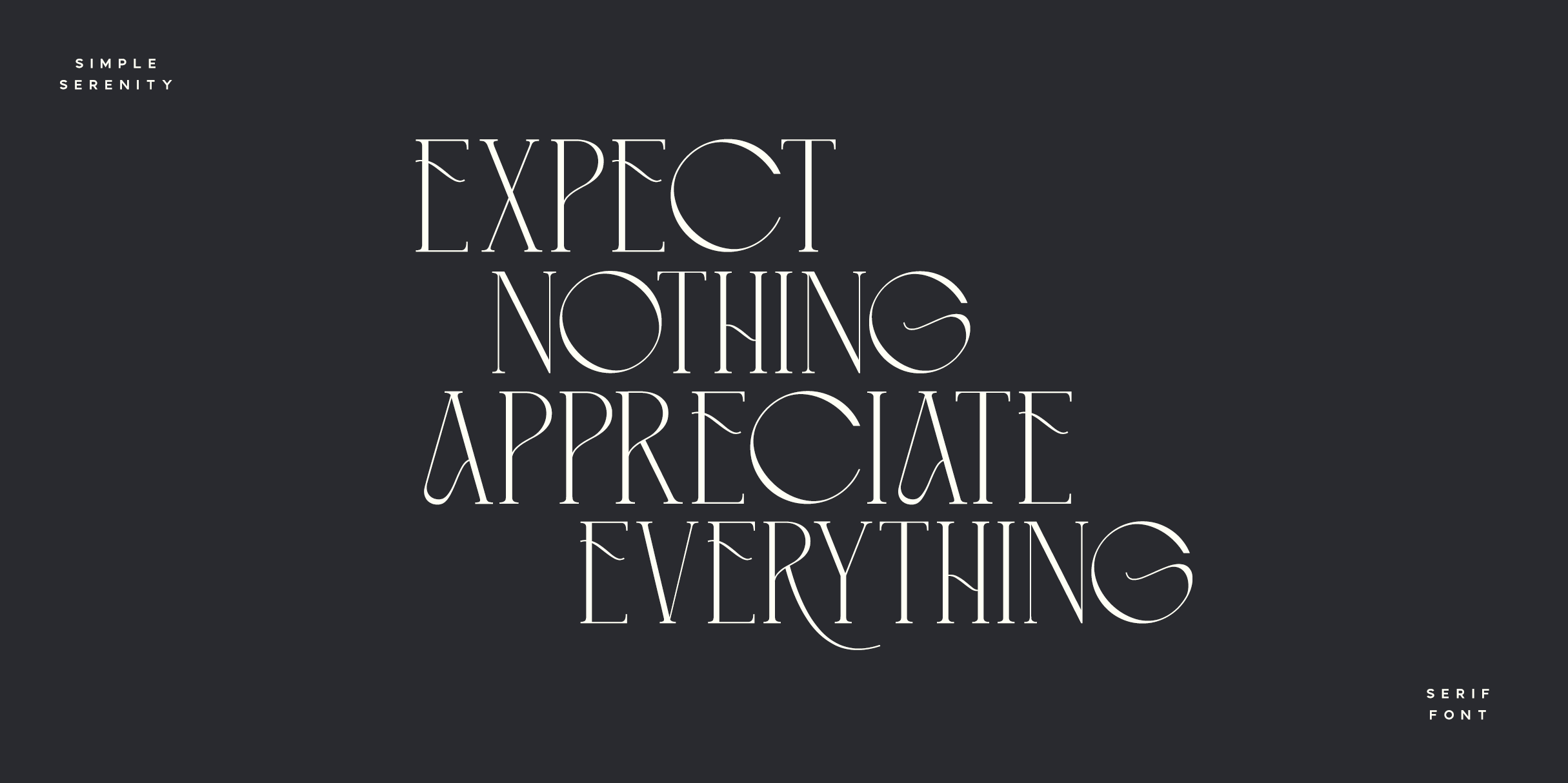 Simple Serenity Font Poster #1