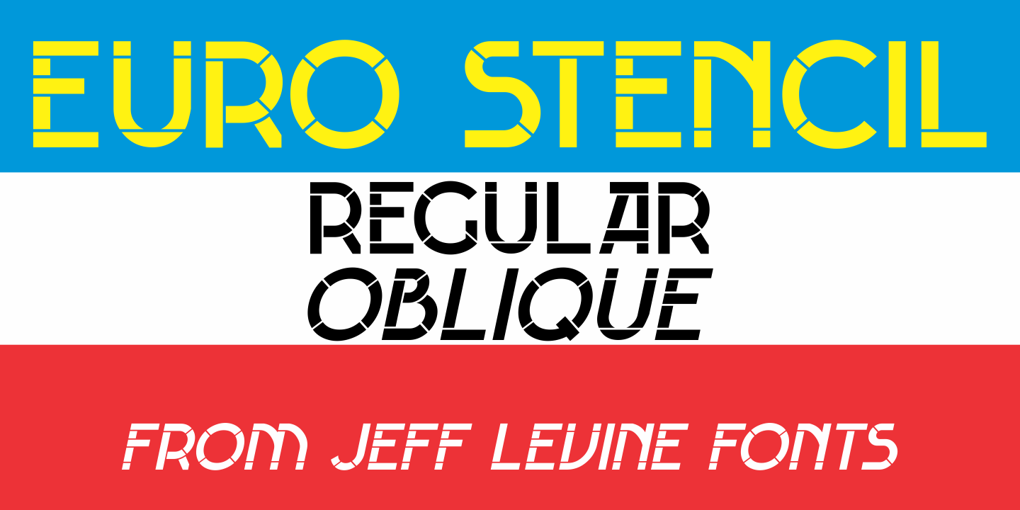 Euro Stencil Font Poster #1