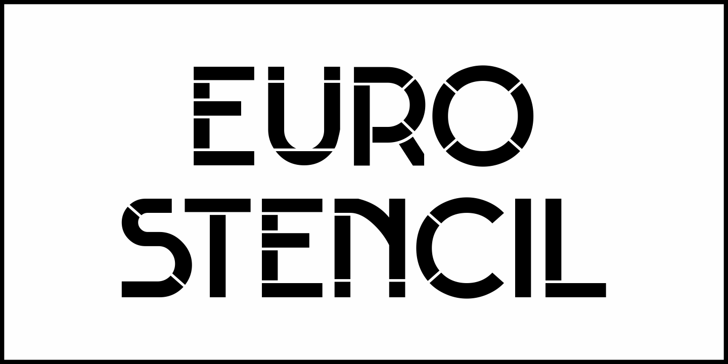 Euro Stencil Font Poster #1