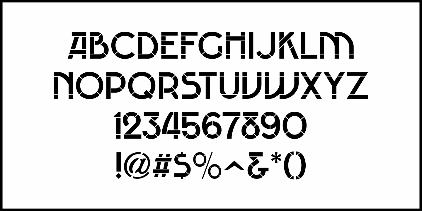 Euro Stencil Font Poster #1