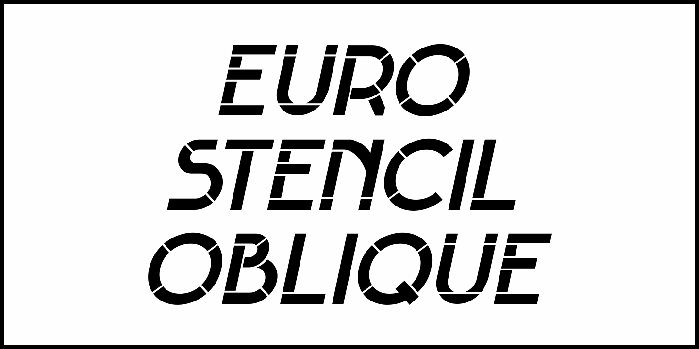 Euro Stencil Font Poster #1