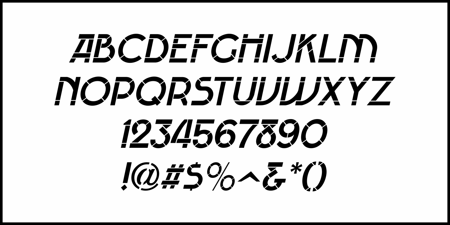 Euro Stencil Font Poster #1