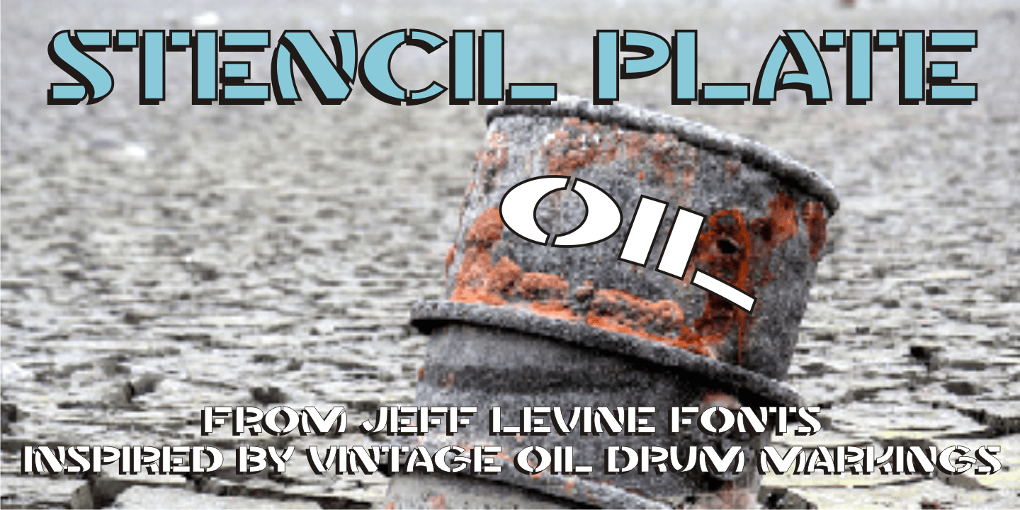 Stencil Plate Font Poster #1