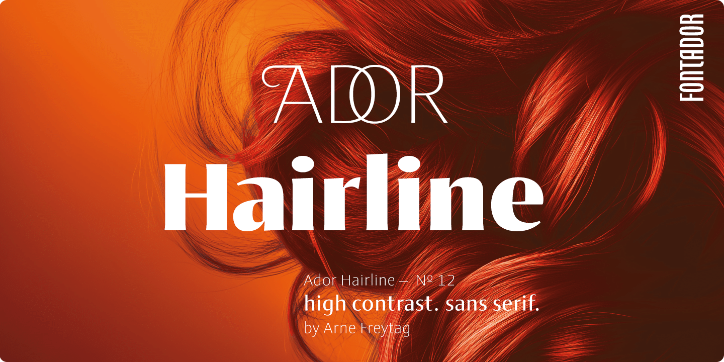 Ador Hairline Font Poster