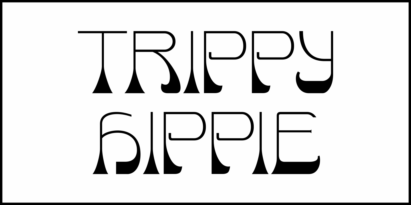 Trippy Hippie Font Poster #1