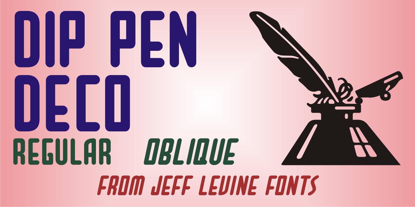 Dip Pen Deco Font Poster #1