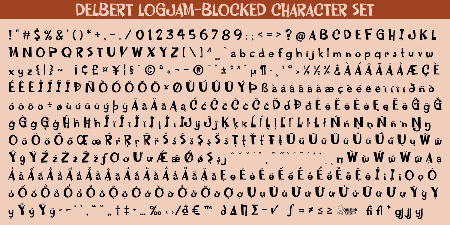 Delbert Logjam Font Poster #6
