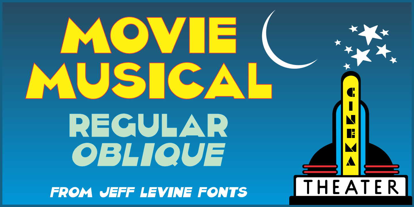 Movie Musical Font Family Poster