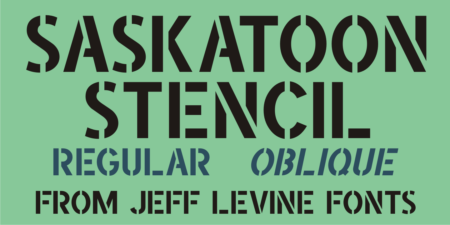 Saskatoon Stencil Font Poster #1