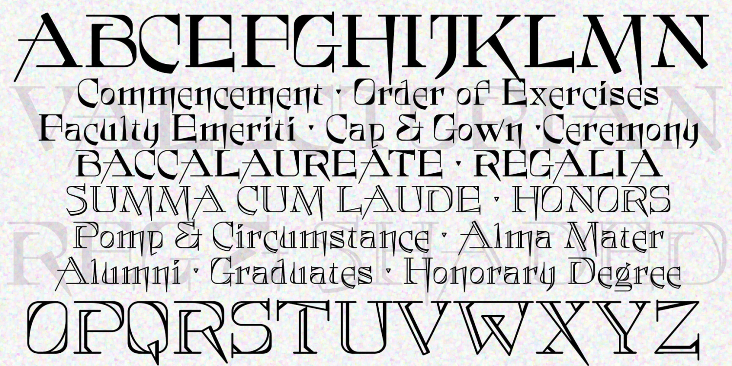 Valedictorian Font Family Poster