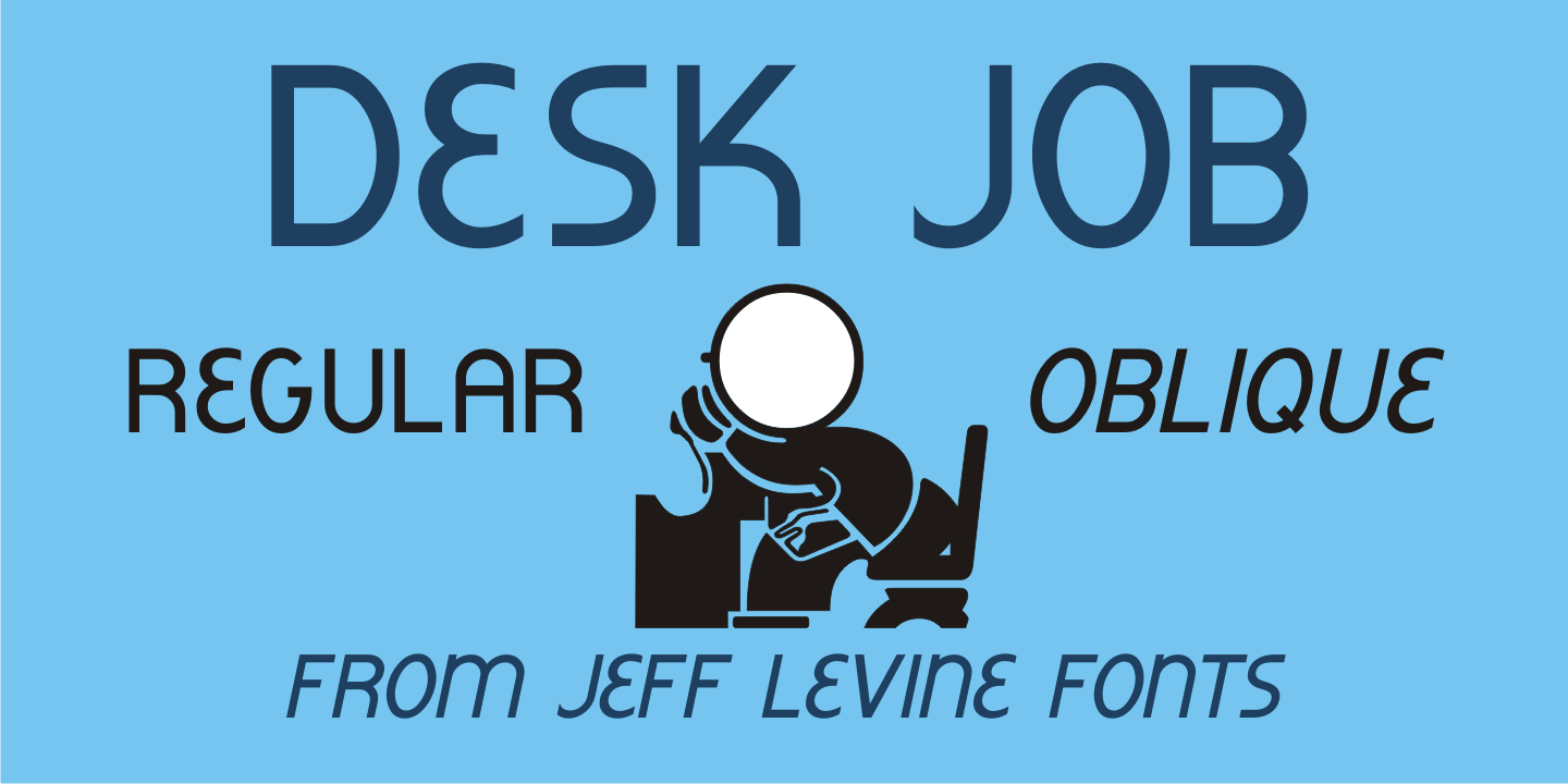 Desk Job Font Family Poster