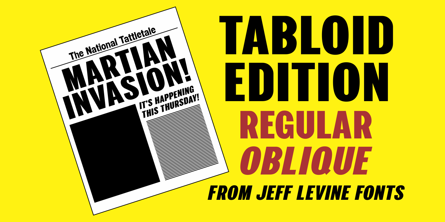Tabloid Edition Font Family Poster