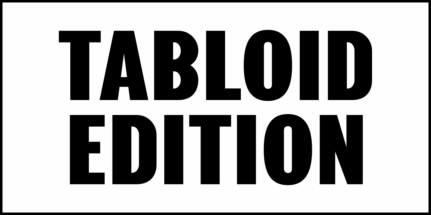 Tabloid Edition Font Poster #1