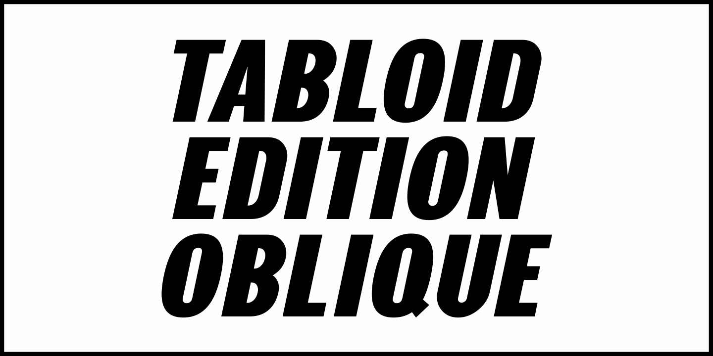 Tabloid Edition Font Poster #1