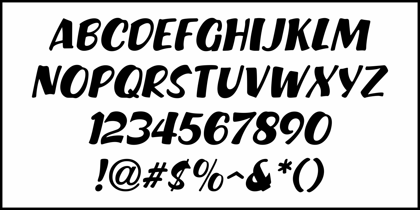 Show Card Brush Font Poster #5