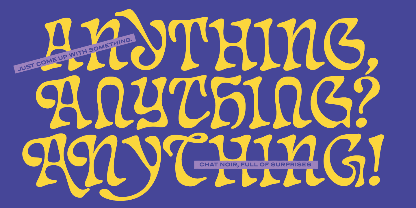 Chat Noir Font Poster #1