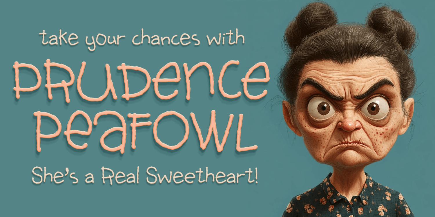 Prudence Peafowl Font Family Poster