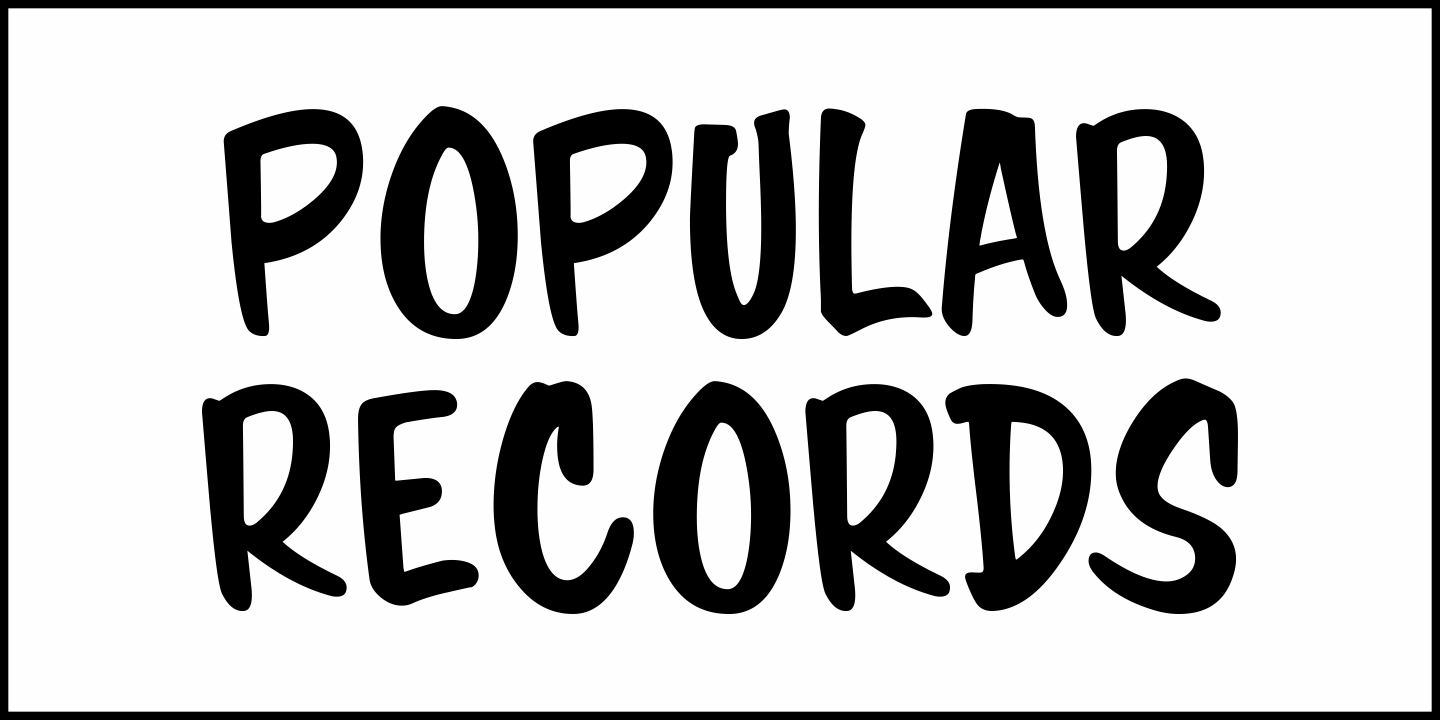 Popular Records Font Poster #1