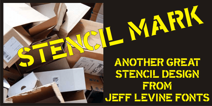 Stencil Mark Font Poster #1