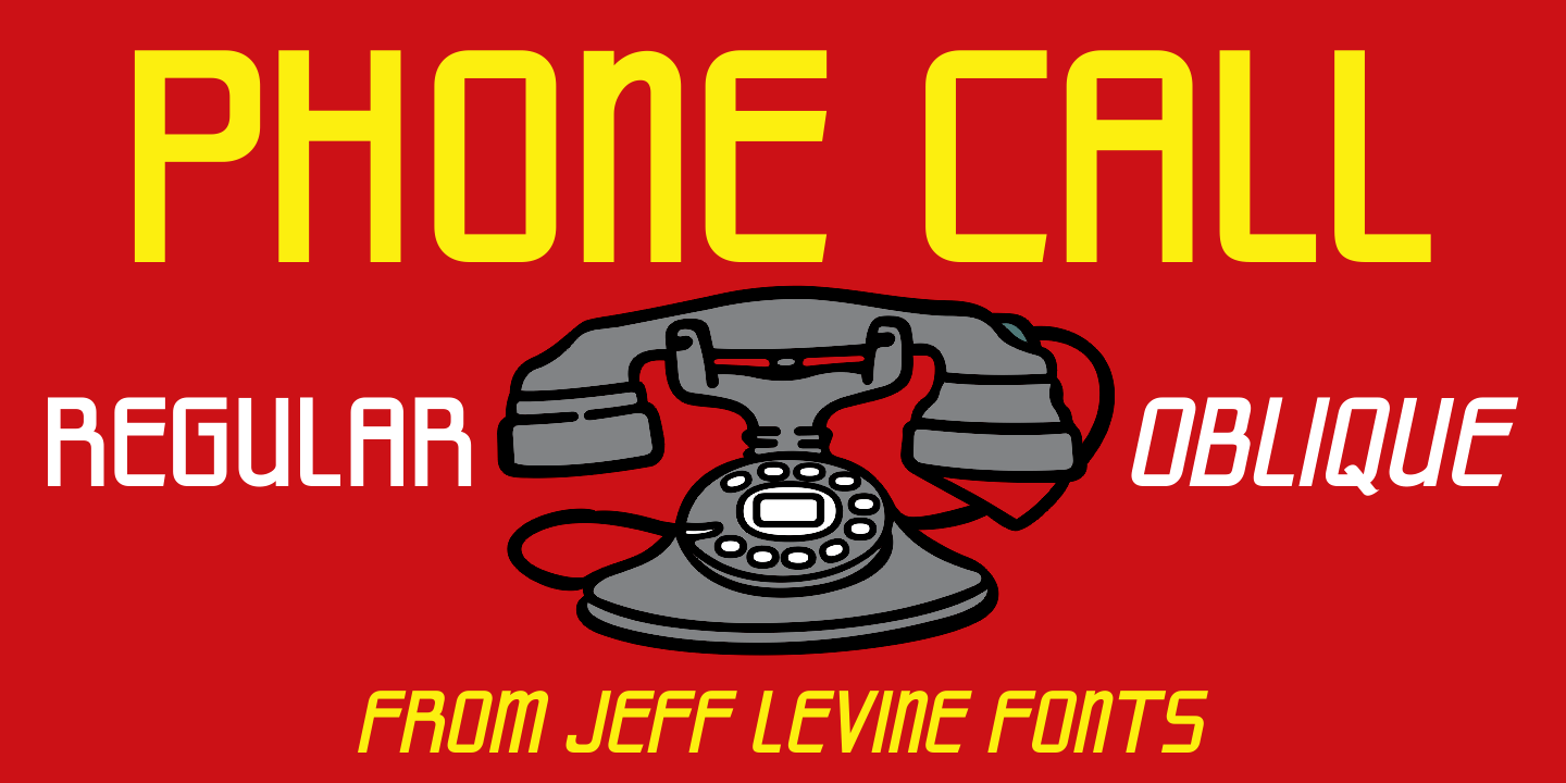 Phone Call Font Poster #1