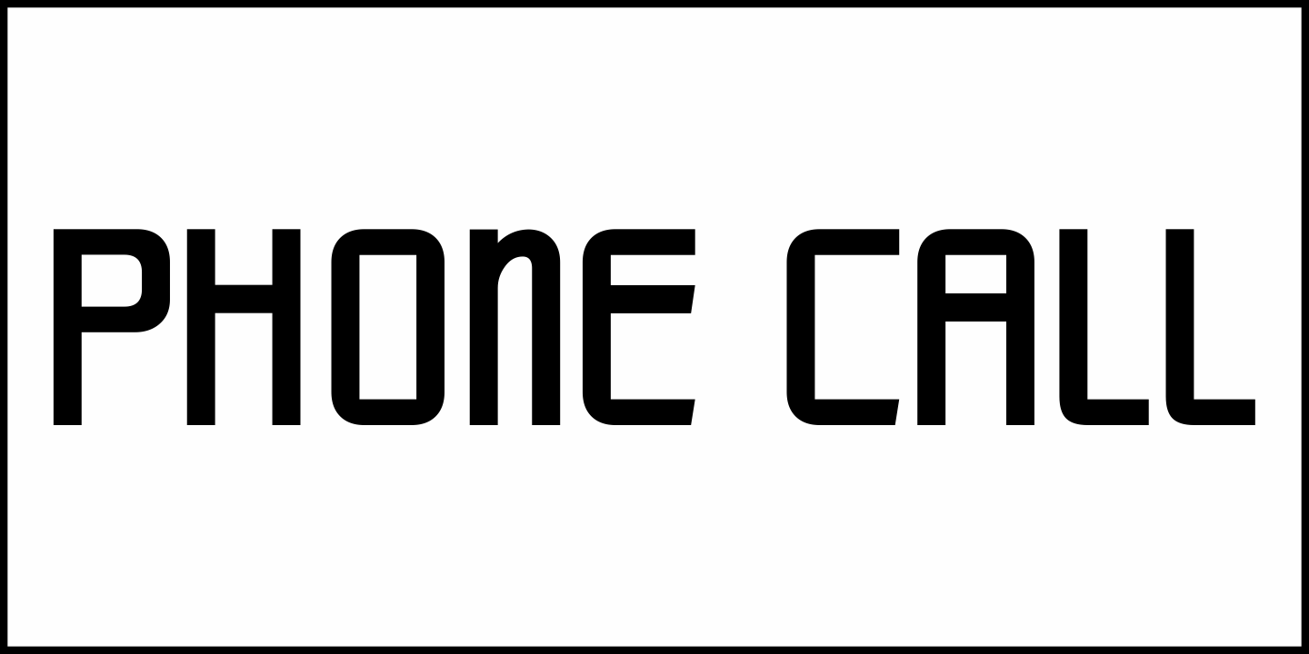Phone Call Font Poster #1